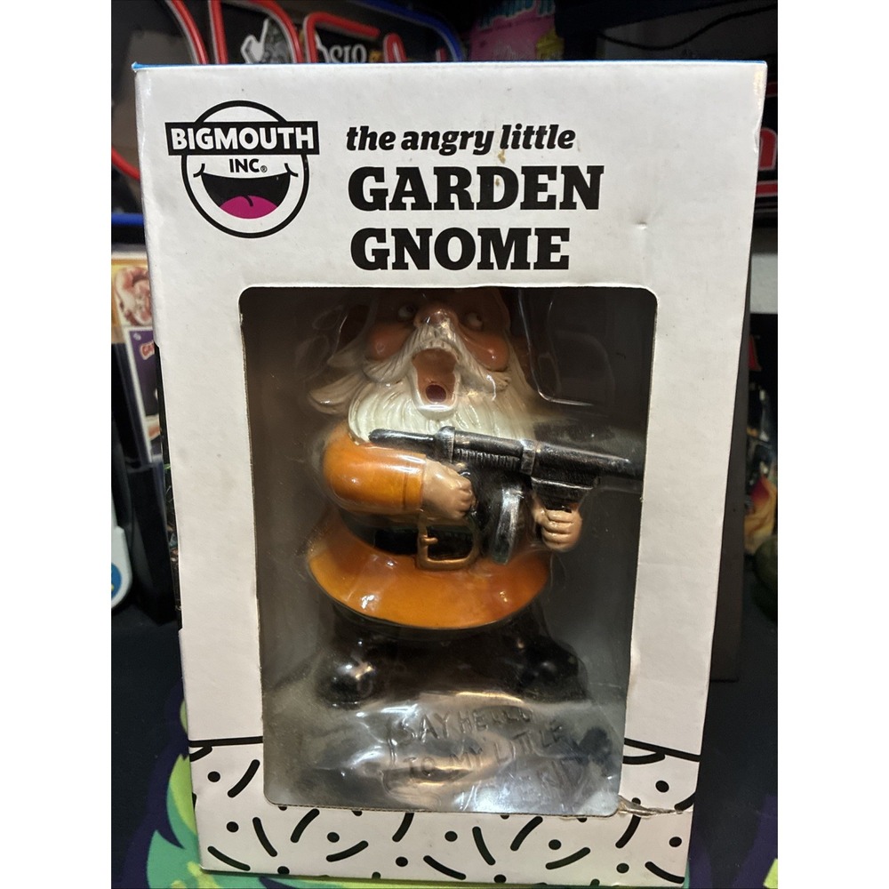 BigMouth Angry Little Garden Gnome Scarface Say Hello To My Little Friend New